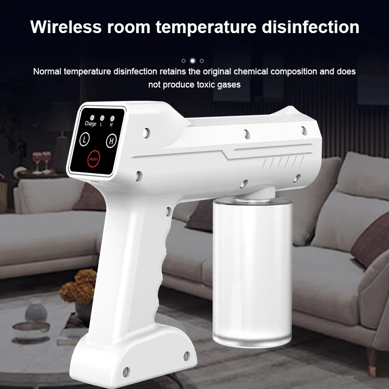 300ML New Wireless Electric Sanitizer Sprayer Disinfects Blue Light Nano Steam Spray Gun Sterilizing Spray Gun With Touch Screen
300ML New Wireless Electric Sanitizer Sprayer Disinfects Blue Light Nano Steam Spray Gun Sterilizing Spray Gun With Touch Screen