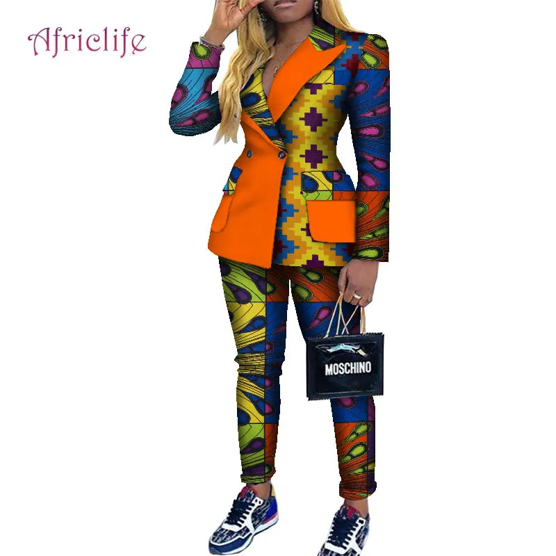 Lady Blazers Jackets Suit Double Breasted African Wax Print Cotton Business Work Office Female Blazer Coat Pant Women WY7947
Lady Blazers Jackets Suit Double Breasted African Wax Print Cotton Business Work Office Female Blazer Coat Pant Women WY7947