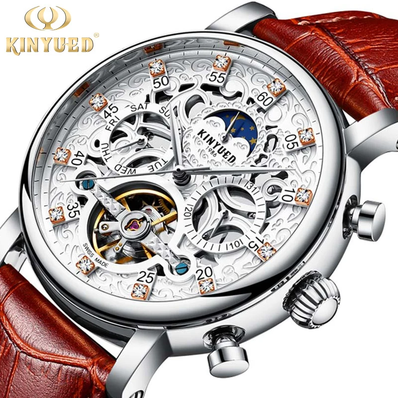 KINYUED Automatic Mechanical Watch Men Waterproof Tourbillon Mens Watches Top Brand Luxury Wristwatches Relogio Masculino J026
KINYUED Automatic Mechanical Watch Men Waterproof Tourbillon Mens Watches Top Brand Luxury Wristwatches Relogio Masculino J026
