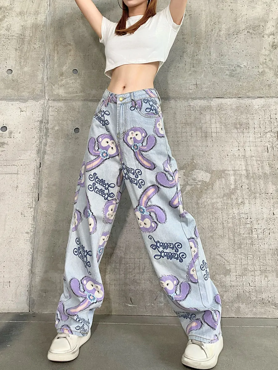 woman girls streetwears high waist women fashion jean Lady women wide leg pants trousers Cartoon printing personalized graffitti
woman girls streetwears high waist women fashion jean Lady women wide leg pants trousers Cartoon printing personalized graffitti
