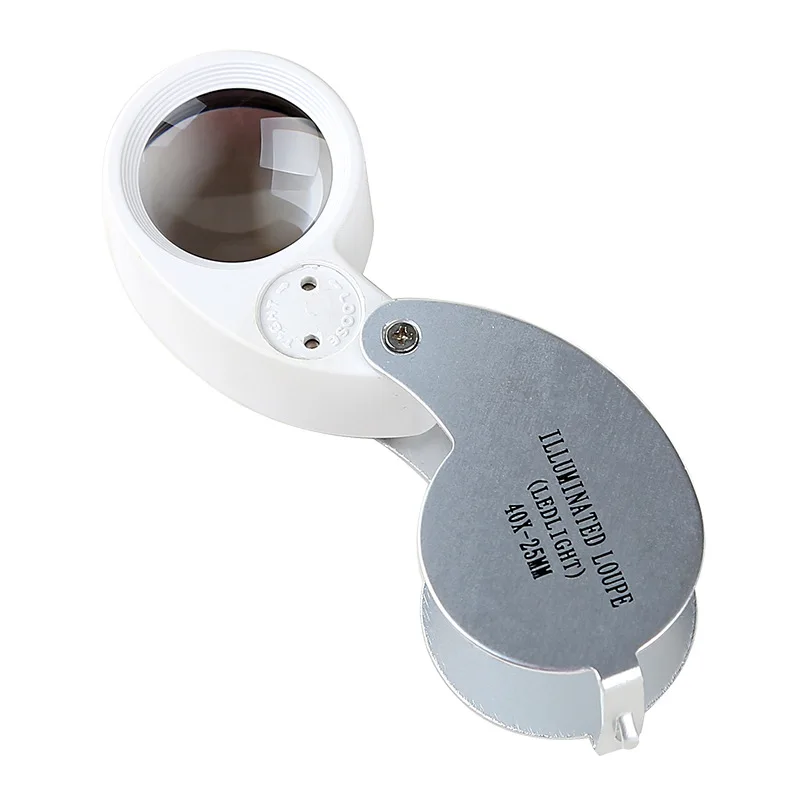 Portable Full Metal Movable Handle 25mm Pocket Mirror Foldable Portable Magnifying Glass with Key Chain 40X
Portable Full Metal Movable Handle 25mm Pocket Mirror Foldable Portable Magnifying Glass with Key Chain 40X
