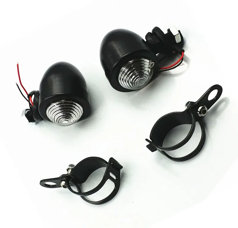 Front Bullet Turn Signal Fork Clamps For Harley Honda Kawasaki Suzuki Vintage CB
Front Bullet Turn Signal Fork Clamps For Harley Honda Kawasaki Suzuki Vintage CB