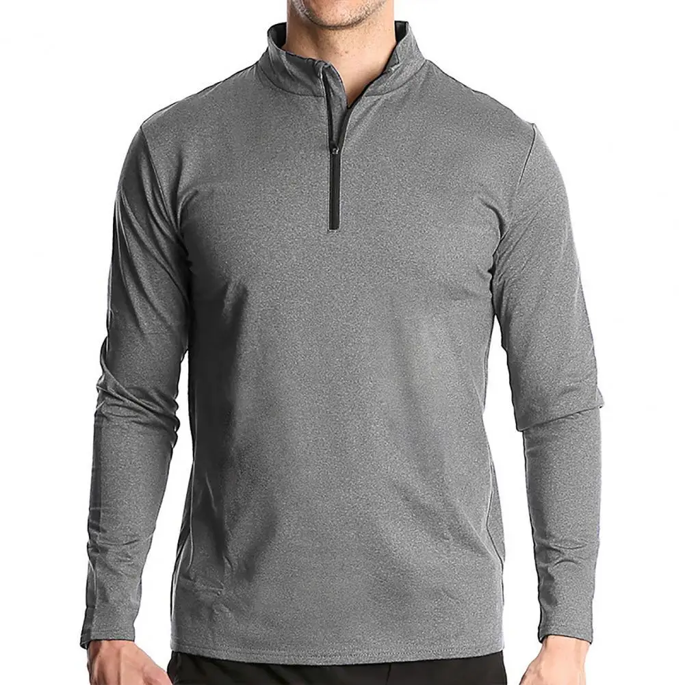 Spring Autumn Men Shirt Solid Color Stand Collar Sports Quick Dry Casual Tops Comfortable Mens T-shirt for Daily Wear
Spring Autumn Men Shirt Solid Color Stand Collar Sports Quick Dry Casual Tops Comfortable Mens T-shirt for Daily Wear