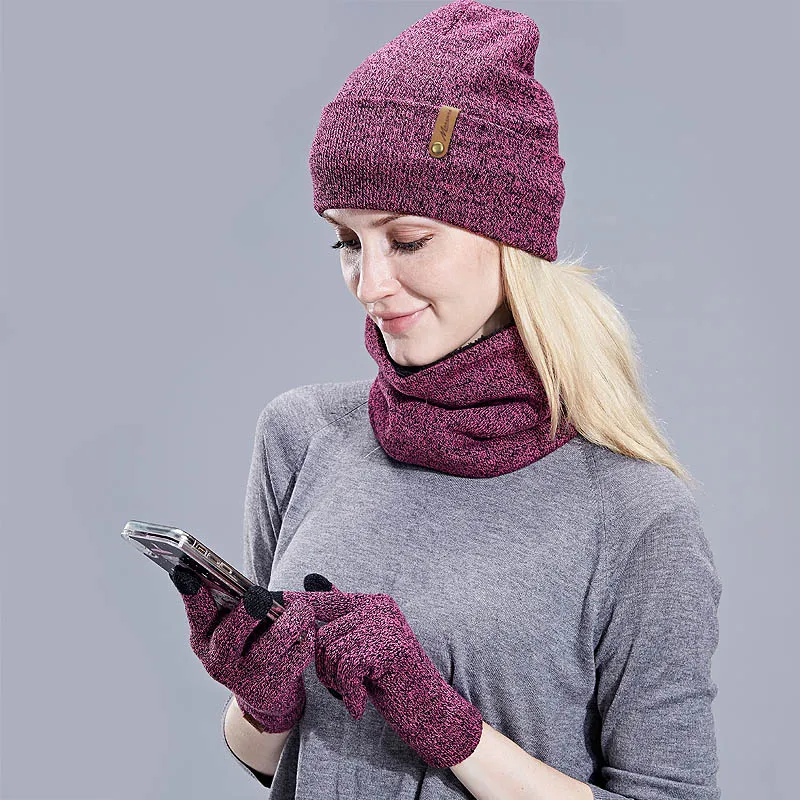 Hats Scarves Gloves Three-Piece Set Men Women Winter Warm Screen Touch Hat Thickscarf Glove Suits Boys Girls Beanies Scarf Set
Hats Scarves Gloves Three-Piece Set Men Women Winter Warm Screen Touch Hat Thickscarf Glove Suits Boys Girls Beanies Scarf Set