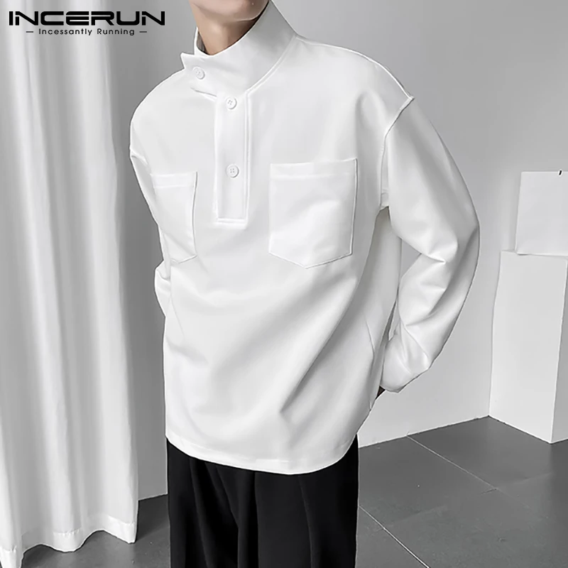 Men Solid Color Shirt Stand Collar Long Sleeve Fashion Casual Men Clothing 2021 Streetwear Pockets Korean Camisas S-5XL INCERUN
Men Solid Color Shirt Stand Collar Long Sleeve Fashion Casual Men Clothing 2021 Streetwear Pockets Korean Camisas S-5XL INCERUN