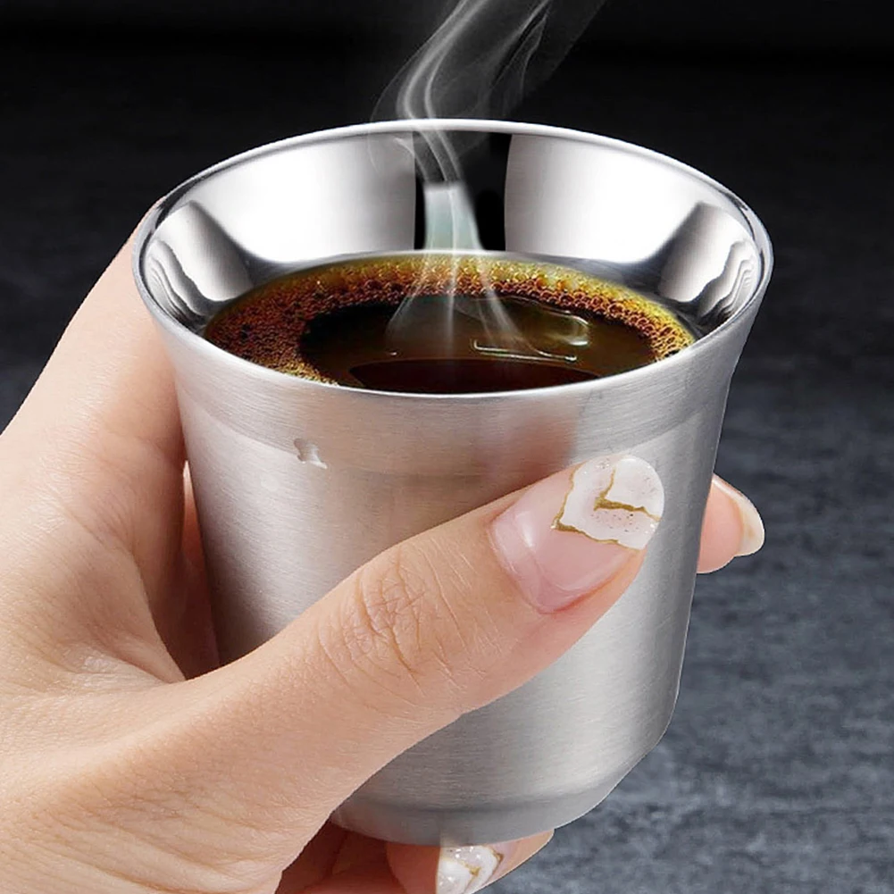 Double Wall Stainless Steel Coffee Mug 80ml/160ml Portable Cup Travel Tumbler Coffee Jug Milk Tea Cups Office Water Mugs
Double Wall Stainless Steel Coffee Mug 80ml/160ml Portable Cup Travel Tumbler Coffee Jug Milk Tea Cups Office Water Mugs