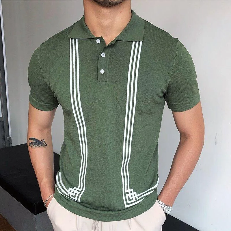 Autumn Casual Men's Knitted Tops Vintage Striped Short Sleeve Slim Polo Shirt Men Buttoned Turn-down Collar Polo Shirts Fashion
Autumn Casual Men's Knitted Tops Vintage Striped Short Sleeve Slim Polo Shirt Men Buttoned Turn-down Collar Polo Shirts Fashion