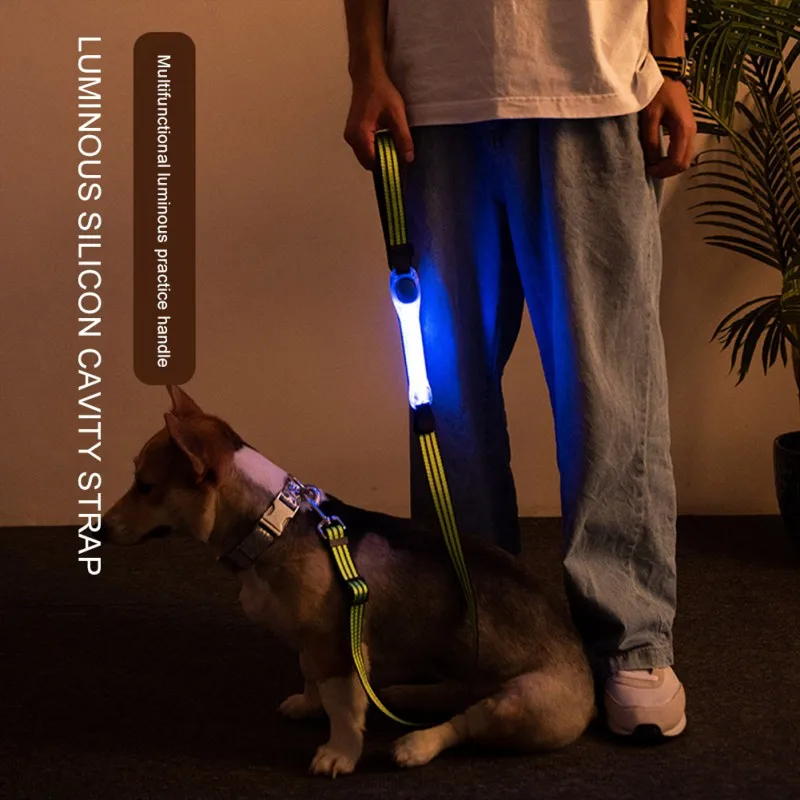 Silicone Pet Luminous Strap Dog Collar Anti-Lost/Avoid Car Accident Collar For Dogs Leads Durable Traction Rope Pet Products
Silicone Pet Luminous Strap Dog Collar Anti-Lost/Avoid Car Accident Collar For Dogs Leads Durable Traction Rope Pet Products