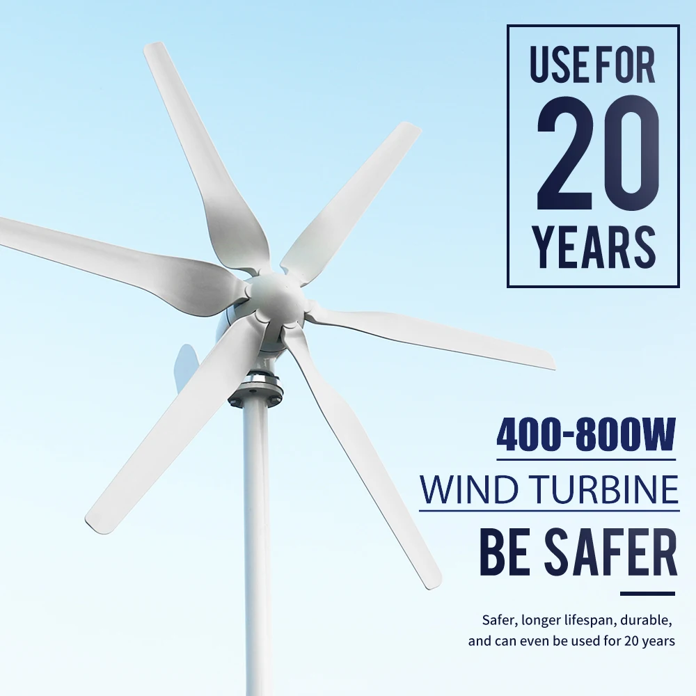 New Energy Small Windmill 3/5/6 Blades Horizontal Wind Turbine Generator 400w 600w 800w 12v 24v High Efficient For Home Yacht
New Energy Small Windmill 3/5/6 Blades Horizontal Wind Turbine Generator 400w 600w 800w 12v 24v High Efficient For Home Yacht