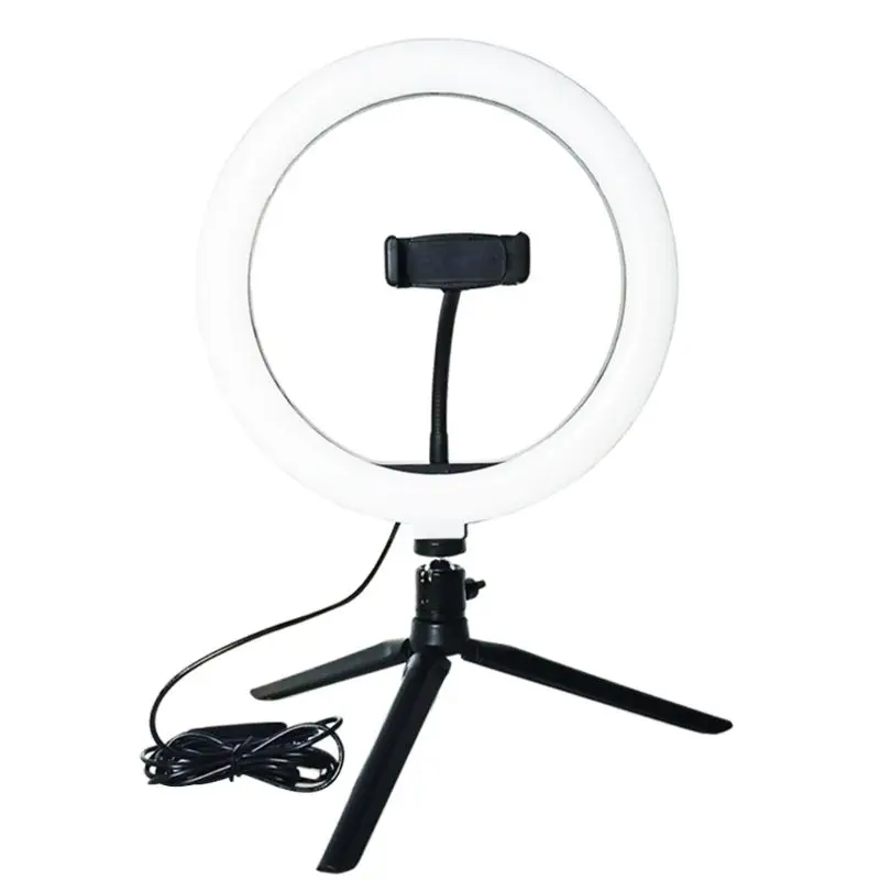 Adjustable Tripod Stand Selfie Ring Light with Phone Holder Mini LED Camera Ring E7CB
Adjustable Tripod Stand Selfie Ring Light with Phone Holder Mini LED Camera Ring E7CB