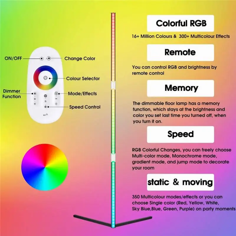 2021 LED Colorful Floor Lamp Indoor Decor Atmosphere Stand Lamp Bedroom Living Room Colorful Club Floor Light Standing Lighting
2021 LED Colorful Floor Lamp Indoor Decor Atmosphere Stand Lamp Bedroom Living Room Colorful Club Floor Light Standing Lighting