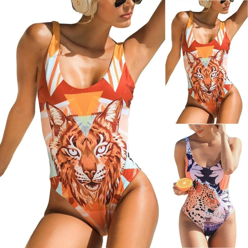 Women Animal Print Backless One-piece Bikini Swimsuit One-piece Swimsuit Bohemian Swimsuit
Women Animal Print Backless One-piece Bikini Swimsuit One-piece Swimsuit Bohemian Swimsuit