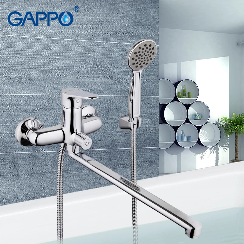 

GAPPO Bathtub faucets bathroom bathtub mixer brass chrome bath faucets wall mounted bathtub spout bath mixer water taps