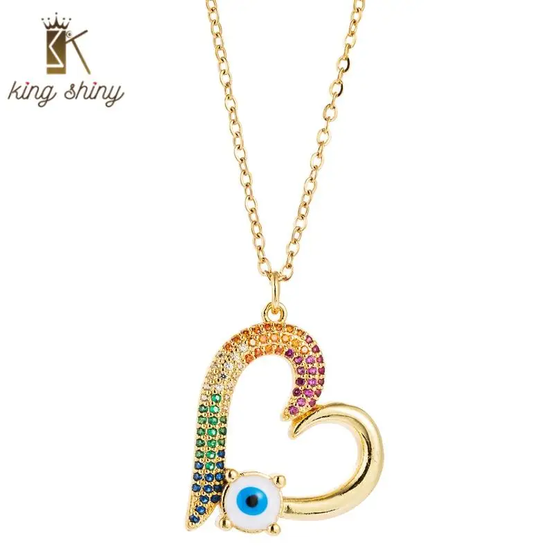Exquisite Colorful Zircon Heart Pendant Necklace Personality Simple Geometric Devi's Eye Choker Necklace Romantic Gift for Woman
Exquisite Colorful Zircon Heart Pendant Necklace Personality Simple Geometric Devi's Eye Choker Necklace Romantic Gift for Woman
