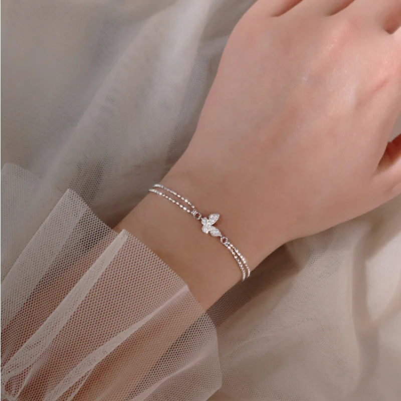 Sweet Jewelry Butterfly Charm Bracelet For Women New Trendy Elegant Zircon Bracelet Fashion Jewelry Party Gifts
Sweet Jewelry Butterfly Charm Bracelet For Women New Trendy Elegant Zircon Bracelet Fashion Jewelry Party Gifts