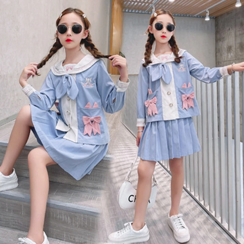 Комплект униформы для девочек-подростков, осень 2021, детская одежда, элегантный милый пиджак с бантом и юбка, костюм из двух предметов для дет...
Комплект униформы для девочек-подростков, осень 2021, детская одежда, элегантный милый пиджак с бантом и юбка, костюм из двух предметов для дет...