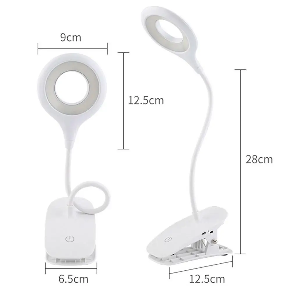 Flexo Table Lamp Led Desk Lamp Clip Study Lamps Magnifier Table Desktop Rechargeable usb Gooseneck Light E0C4