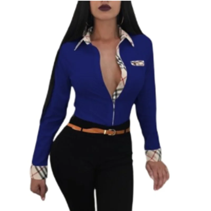 2021 New Women's Check Print Lapel Single-breasted Shirt Multicolor Long Sleeve Short Sleeve Contrast Top Temperament Elegant
2021 New Women's Check Print Lapel Single-breasted Shirt Multicolor Long Sleeve Short Sleeve Contrast Top Temperament Elegant