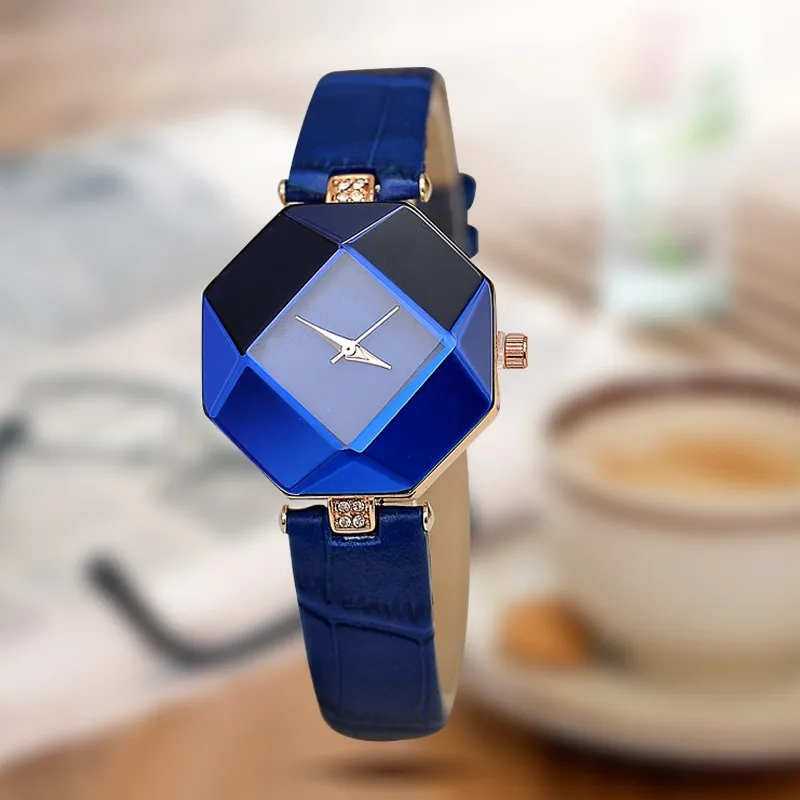 Luxury Women Watches Gem Cut Geometry Crystal Leather Quartz Wristwatch Fashion Dress Watch Ladies Gifts Clock Relogio Feminino
Luxury Women Watches Gem Cut Geometry Crystal Leather Quartz Wristwatch Fashion Dress Watch Ladies Gifts Clock Relogio Feminino
