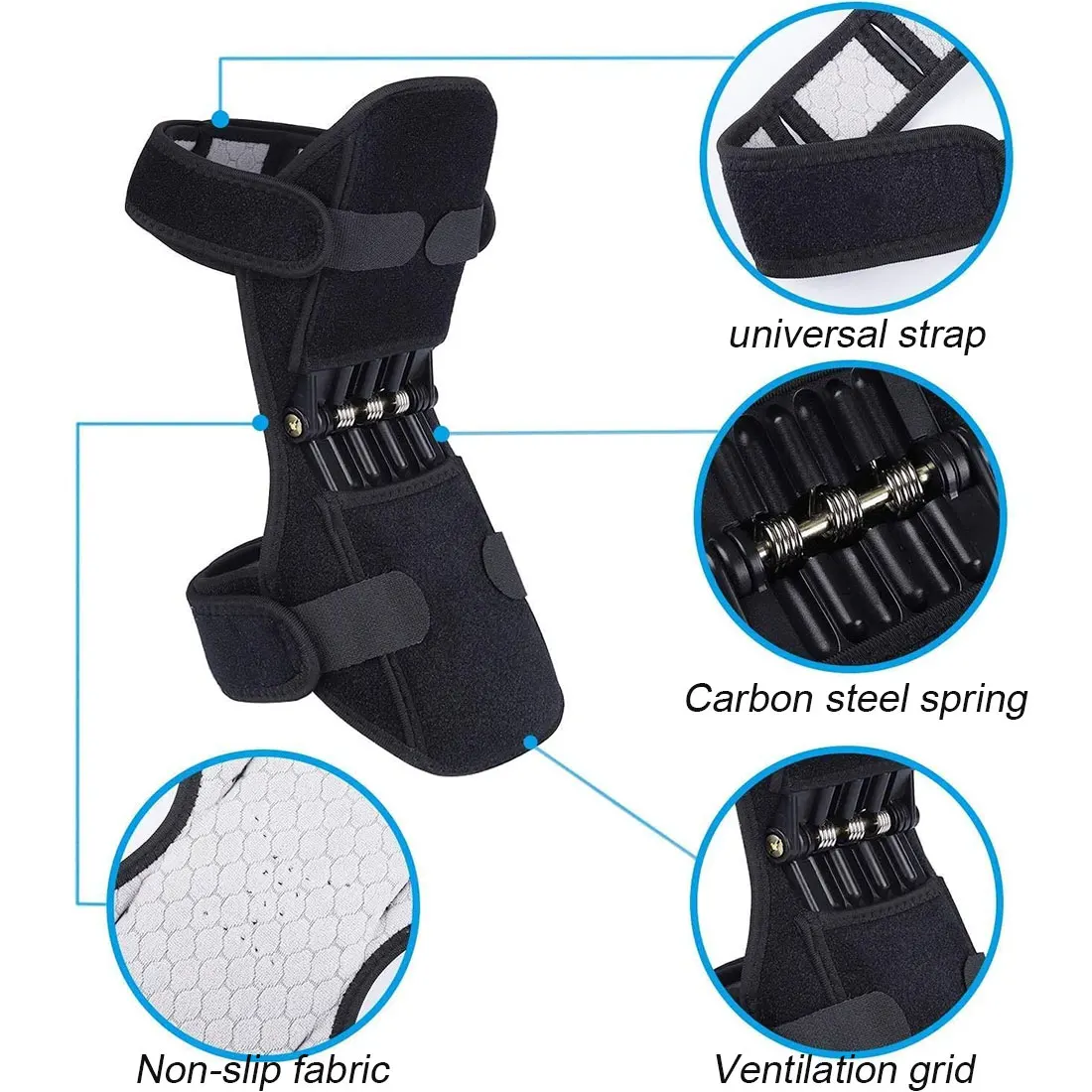 Knee Protector Joint Support Knee Pads Rock Hiking Climbing Power Lift Knee Pads Rebound Spring Force Knee Booster Leg Protector
Knee Protector Joint Support Knee Pads Rock Hiking Climbing Power Lift Knee Pads Rebound Spring Force Knee Booster Leg Protector