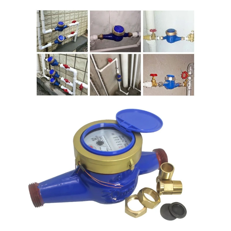Water Meter Water Flow Meter 20mm Cold Water Meter Compatible with Garden & Home use Wet Table Measuring Tool
Water Meter Water Flow Meter 20mm Cold Water Meter Compatible with Garden & Home use Wet Table Measuring Tool