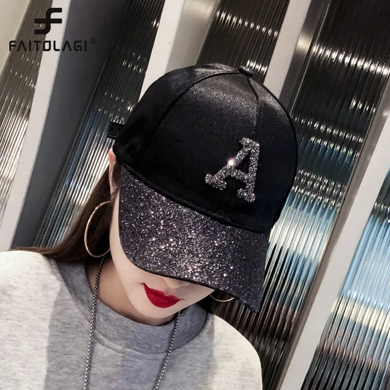 Women's Cap Rhinestone Sequin Letter Baseball Cap Summer Girls Female Snapback Hip Hop Caps Adjustable Sun Hat 
Women's Cap Rhinestone Sequin Letter Baseball Cap Summer Girls Female Snapback Hip Hop Caps Adjustable Sun Hat