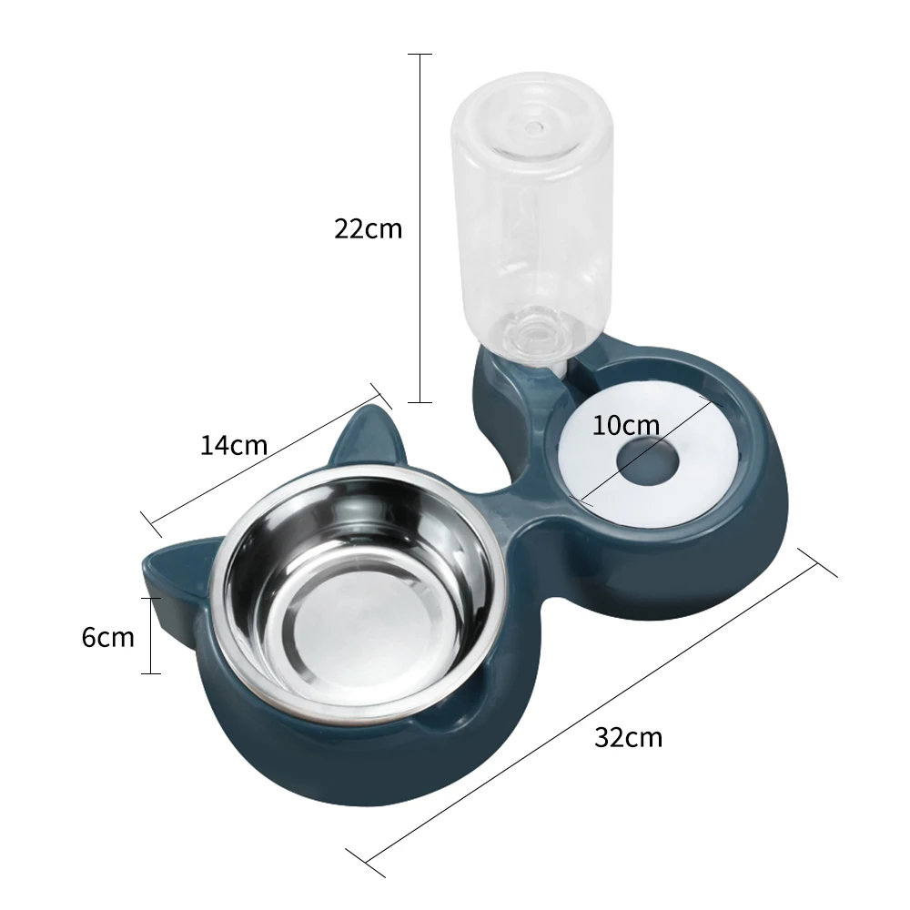 Pet Cat Bowl Automatic Feeders Dog Cat Stainless Steel Food Bowl With Water Dispenser Drinking Rack With Pet Supplies
Pet Cat Bowl Automatic Feeders Dog Cat Stainless Steel Food Bowl With Water Dispenser Drinking Rack With Pet Supplies