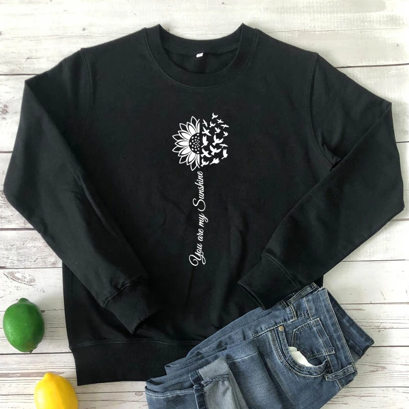 You Are My Sunshine With Flying Birds Sweatshirt Stylish Women Graphic Christian Bible Jumper Sweatshirts Drop Shipping
You Are My Sunshine With Flying Birds Sweatshirt Stylish Women Graphic Christian Bible Jumper Sweatshirts Drop Shipping