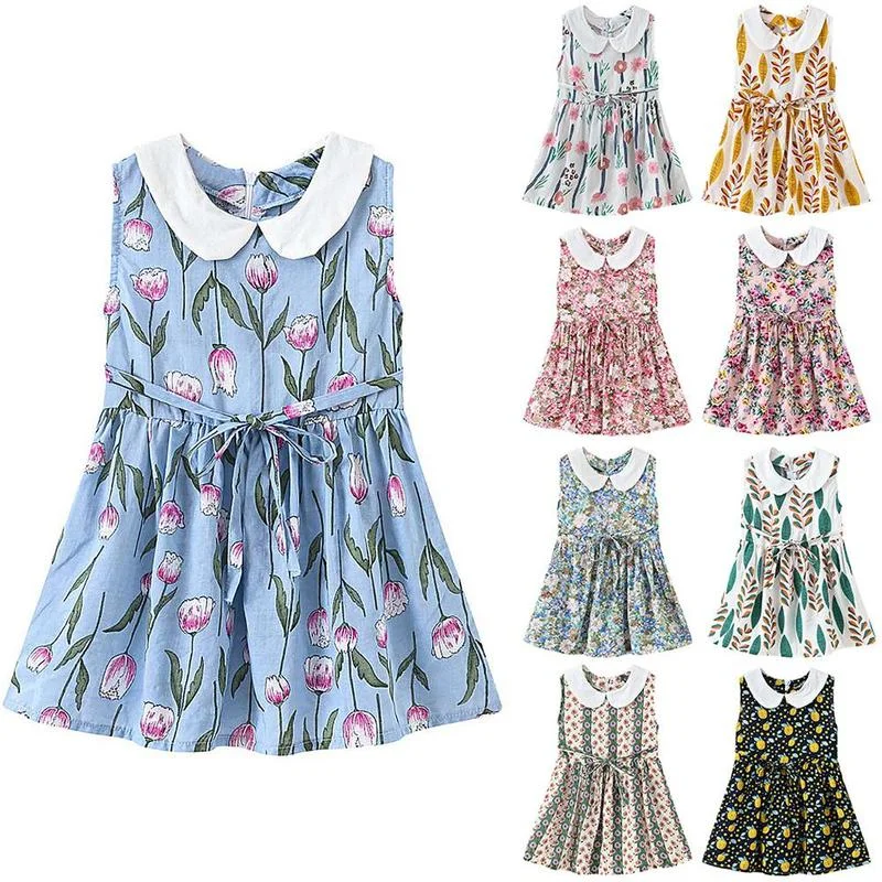 1-6 Years Baby Girls Sleeveless Princess Dresses Summer Kids Floral Printed Dress Girl Pure Cotton Dress Children Clothing W
1-6 Years Baby Girls Sleeveless Princess Dresses Summer Kids Floral Printed Dress Girl Pure Cotton Dress Children Clothing W