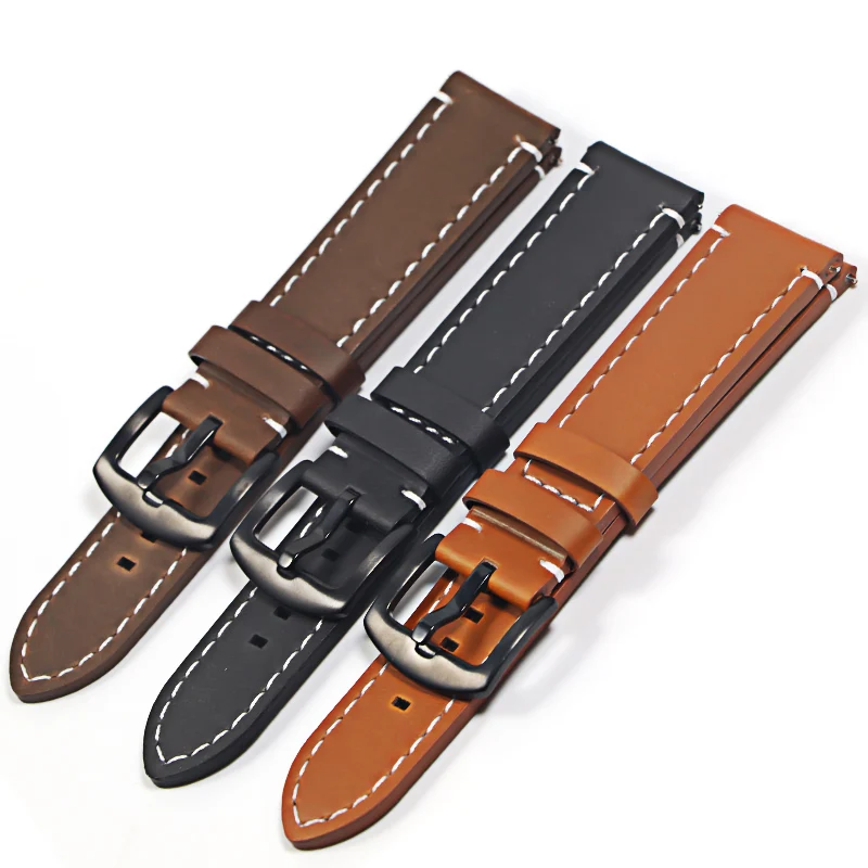 Genuine Leather Watchbands Bracelet Black Brown Cowhide Watch Strap For Women Men 20mm 22mm Wrist Band
Genuine Leather Watchbands Bracelet Black Brown Cowhide Watch Strap For Women Men 20mm 22mm Wrist Band