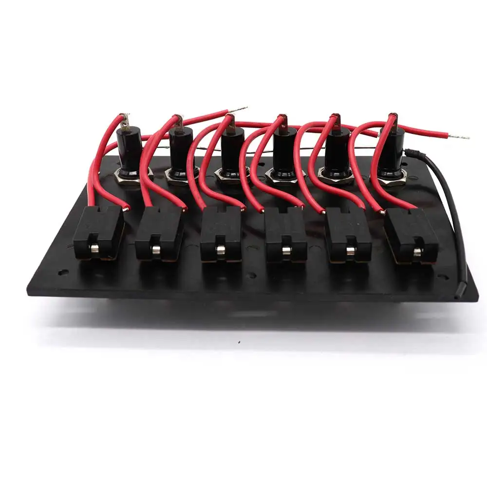 6 Gang Toggle Rocker Switch Panel Waterproof with 5A Fuse for Car Marine Boat Yacht ON-OFF 12V-24V
6 Gang Toggle Rocker Switch Panel Waterproof with 5A Fuse for Car Marine Boat Yacht ON-OFF 12V-24V