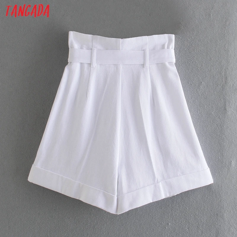 Tangada Women High Waist White Wide Leg Shorts with Belt Zipper Pockets Female Retro Casual Shorts Pantalones 4N75
Tangada Women High Waist White Wide Leg Shorts with Belt Zipper Pockets Female Retro Casual Shorts Pantalones 4N75