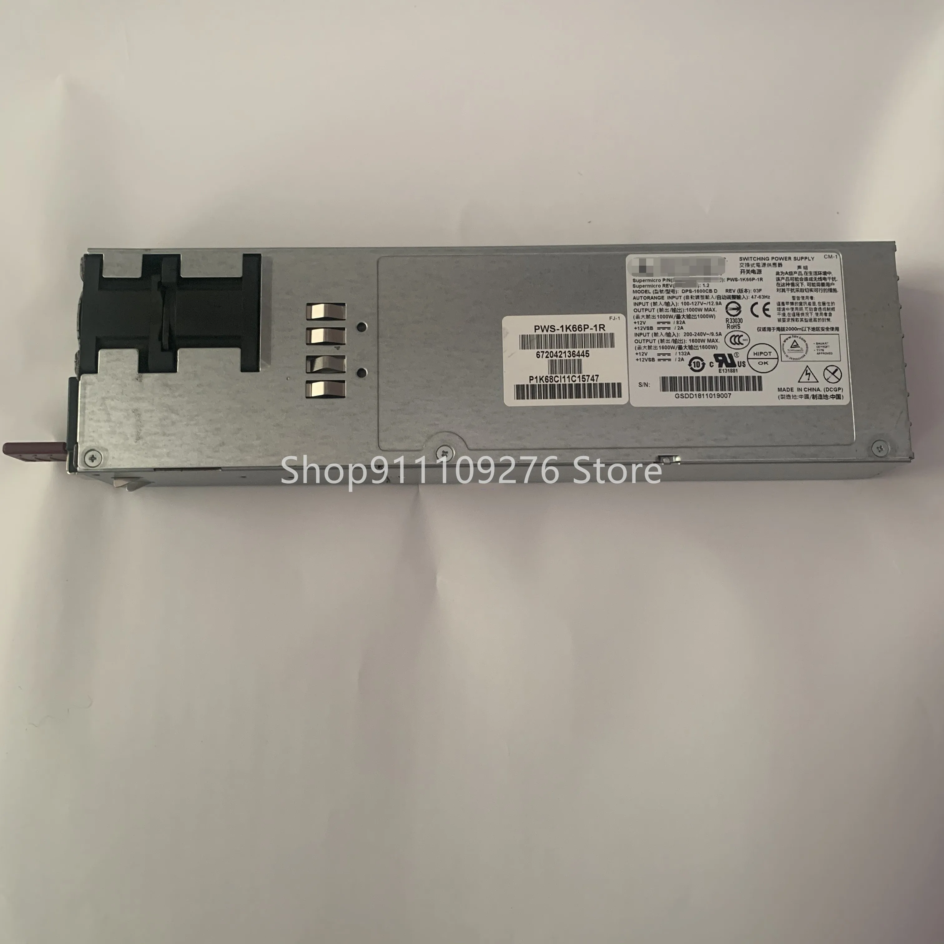 Оригинальный разбирать блок питания для PWS-1K66P-1R 1600 Вт сервер источника питания DPS-1600CB D
Оригинальный разбирать блок питания для PWS-1K66P-1R 1600 Вт сервер источника питания DPS-1600CB D