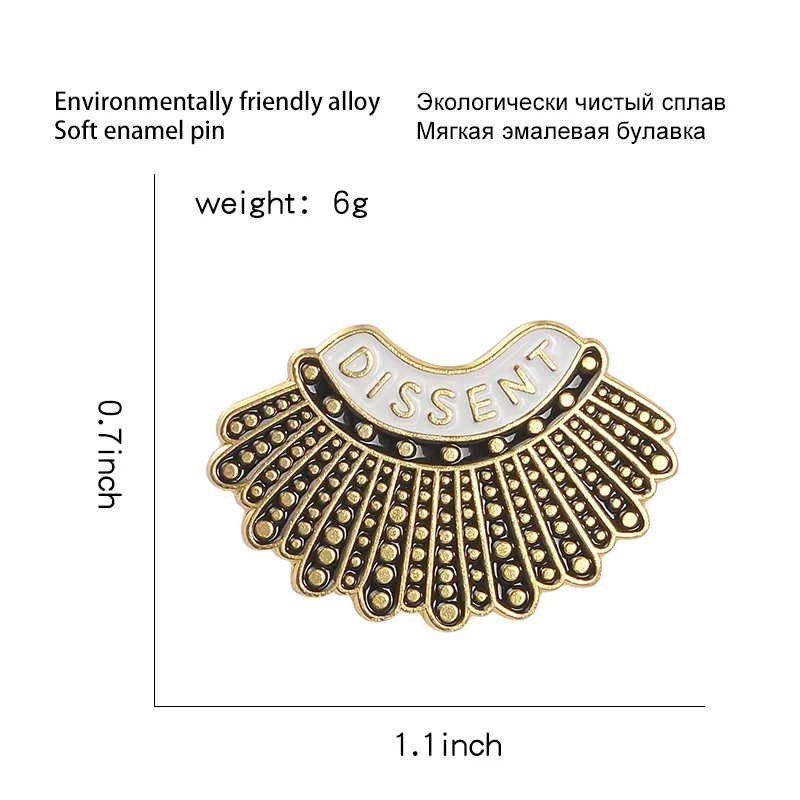 2 PCS Enamel Pin RBG Feminism Brooche Pin Female Justice feminist Badge Jackets Decoration Pin for women Lapel Jewelry
2 PCS Enamel Pin RBG Feminism Brooche Pin Female Justice feminist Badge Jackets Decoration Pin for women Lapel Jewelry