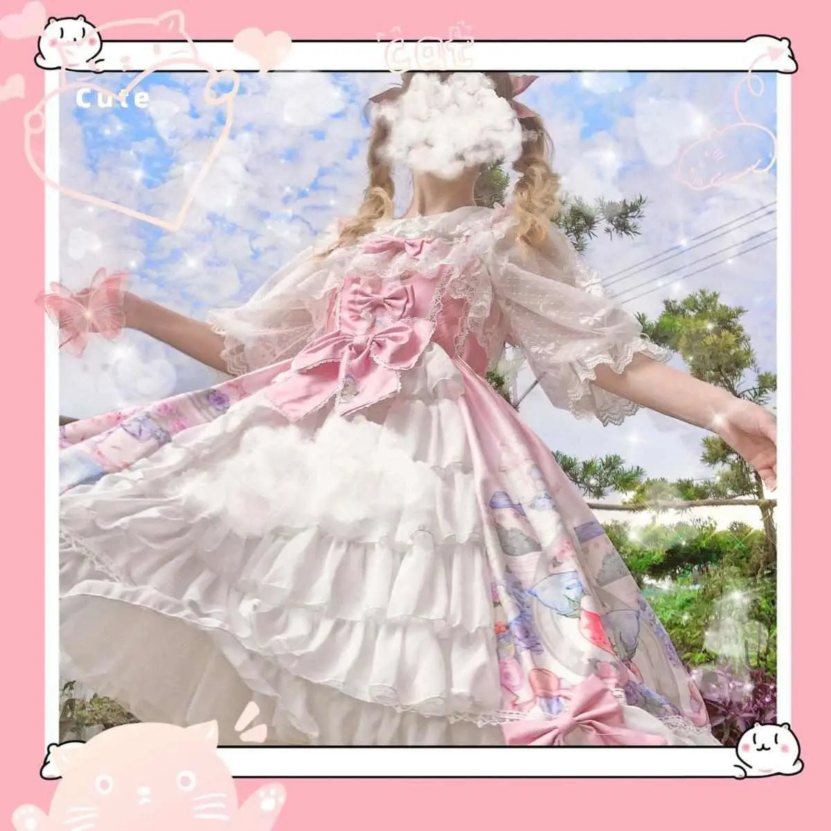 Japanese Kawaii Lolita Party Cat Sleeveless JSK Dress Layered Ruffles Bow Princess Bowknot Tutu Dress
Japanese Kawaii Lolita Party Cat Sleeveless JSK Dress Layered Ruffles Bow Princess Bowknot Tutu Dress