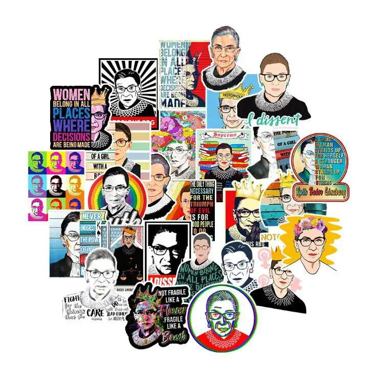 10/30/50pcs Ruth Bader Ginsburg RBG Stickers Decal for Luggage Laptop Bicycle Car Guitar Graffiti Decals Home Decoration Gift
10/30/50pcs Ruth Bader Ginsburg RBG Stickers Decal for Luggage Laptop Bicycle Car Guitar Graffiti Decals Home Decoration Gift