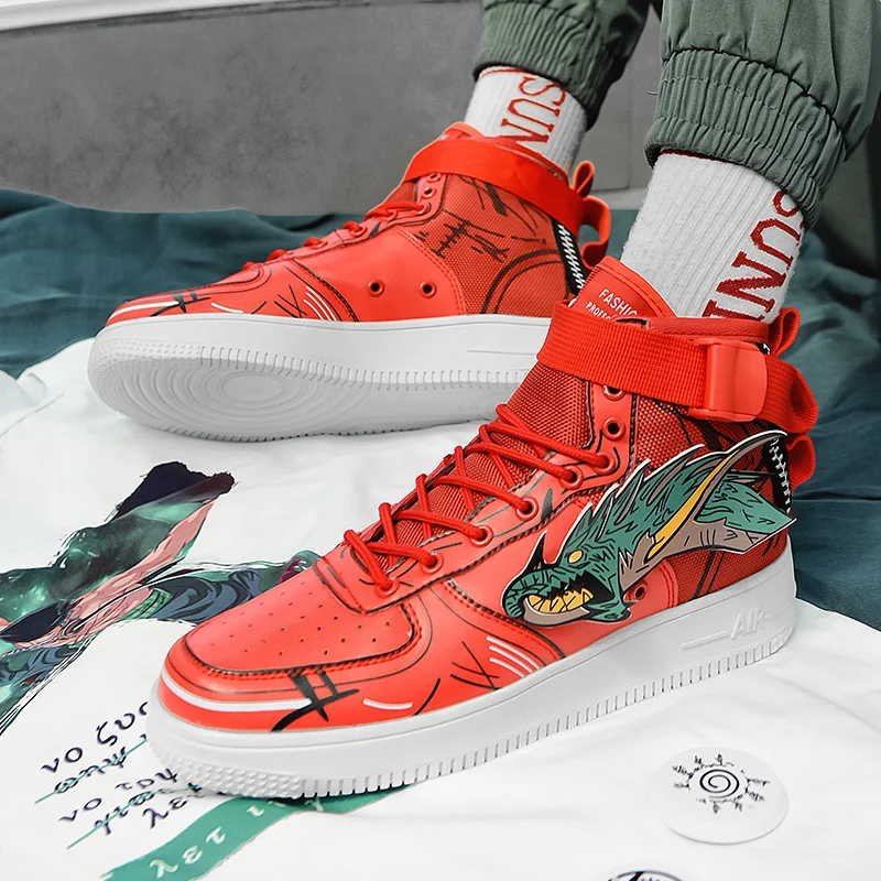 Plus Size Anime Shoes Men Sneakers Leather Zapatillas Hombre High Top Rubber Outdoor Hashirama Casual Flats Tenis Masculino
Plus Size Anime Shoes Men Sneakers Leather Zapatillas Hombre High Top Rubber Outdoor Hashirama Casual Flats Tenis Masculino