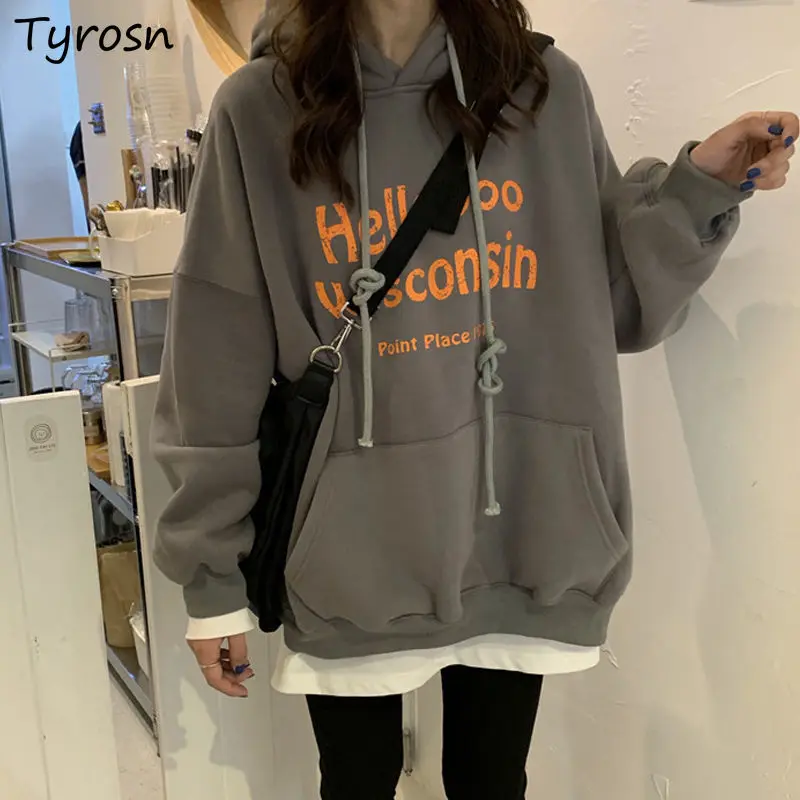 Hoodies Women Harajuku Students Letter Printed Chic Front Pockets BF Leisure Ulzzang Females Hoodie Korean Fashion All-match New
Hoodies Women Harajuku Students Letter Printed Chic Front Pockets BF Leisure Ulzzang Females Hoodie Korean Fashion All-match New