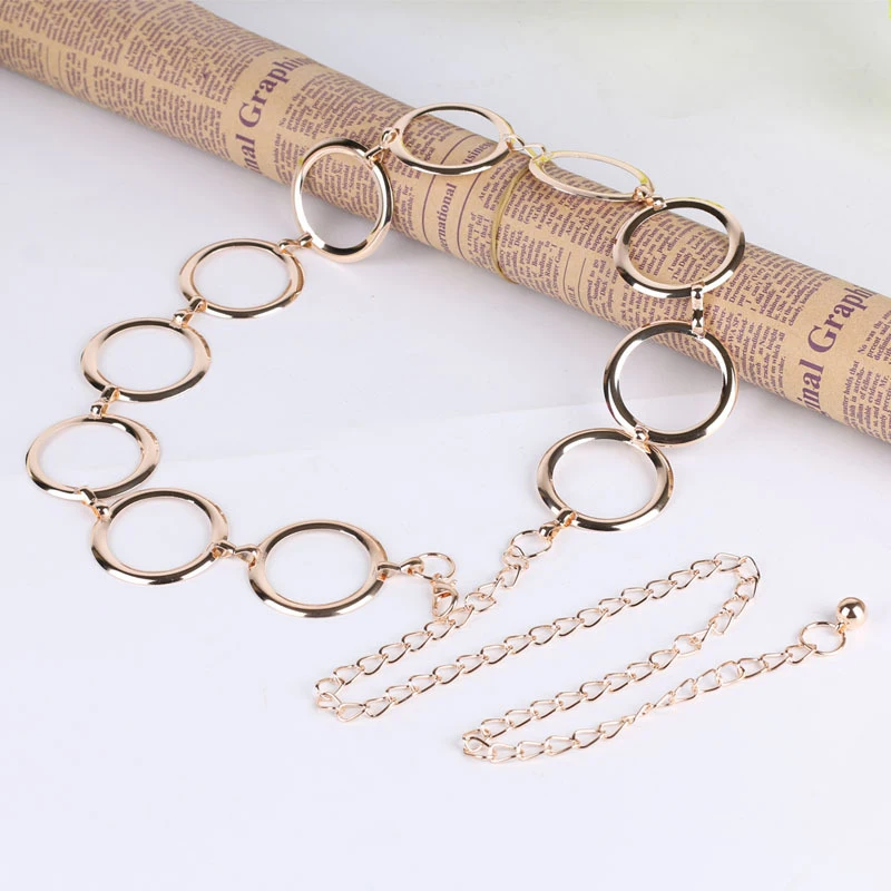 2020 New Arrival Gold Ring Chain Belt Fashion Elegant Metal Female Round Alloy Women Circle Waist Dress Belts
2020 New Arrival Gold Ring Chain Belt Fashion Elegant Metal Female Round Alloy Women Circle Waist Dress Belts