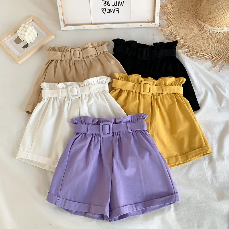 Shorts for Women Candy Colors High Waist Shorts with Belt Woman's Loose Summer Short Pants Plus Size Women Clothing
Shorts for Women Candy Colors High Waist Shorts with Belt Woman's Loose Summer Short Pants Plus Size Women Clothing