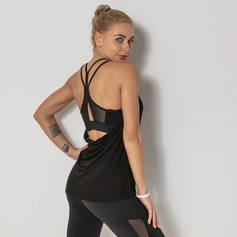 2021 Breathable Gym Running Training Yoga Shirts Fake Two-piece Yoga Vest Trendy Women Sport Sling Loose Fitness Sport Tank Tops
2021 Breathable Gym Running Training Yoga Shirts Fake Two-piece Yoga Vest Trendy Women Sport Sling Loose Fitness Sport Tank Tops