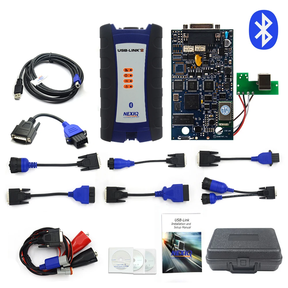 

USB Link 2 Diesel Truck Diagnostic Tool NEXIQ2 USB Link with Bluetooth for Heavy Duty Truck Scanner packing with Plastic box