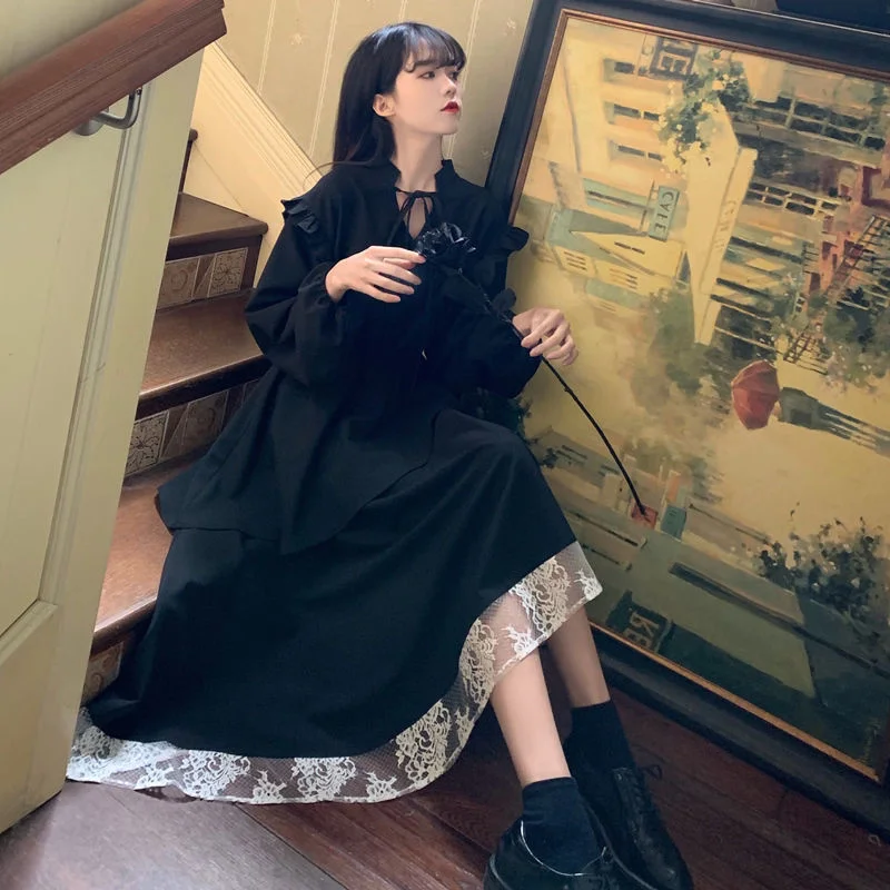 2021 Women's Long Sleeve Dress Spring And Autumn Style Fashion Elegant Fashion Sexy Black Dress Irregular Temperament Dress
2021 Women's Long Sleeve Dress Spring And Autumn Style Fashion Elegant Fashion Sexy Black Dress Irregular Temperament Dress