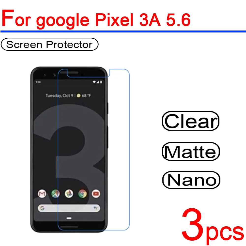 3 шт. ультра чистый ПЭТ мягкий для Google Pixel 3A 4 XL ЖК экран протектор Защитная крышка