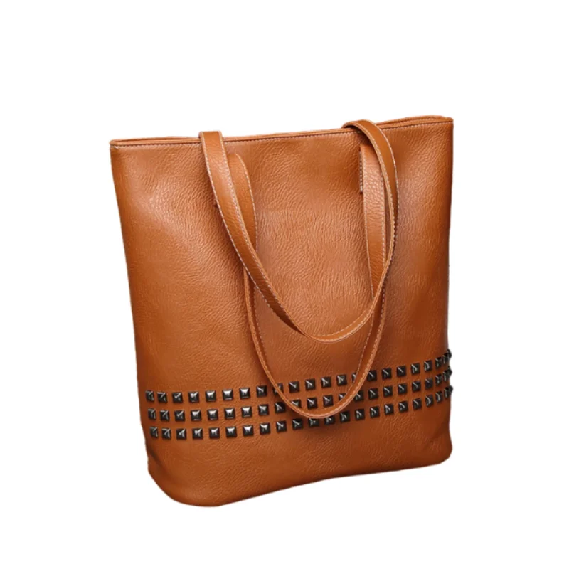 Womens Shoulder Bag 2021 Vintage Large Capacity Tote Fashionable Rivets Handbag Luxury Lady Purse Sac Femme Bolso Mujer
Womens Shoulder Bag 2021 Vintage Large Capacity Tote Fashionable Rivets Handbag Luxury Lady Purse Sac Femme Bolso Mujer