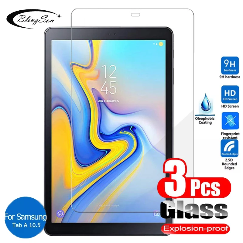 3Pcs Tempered Glass for Samsung Galaxy Tab A 10.5 2018 SM-T590 SM-T595 SM-T597 Tablet Screen Protector Protective Film Glass
3Pcs Tempered Glass for Samsung Galaxy Tab A 10.5 2018 SM-T590 SM-T595 SM-T597 Tablet Screen Protector Protective Film Glass
