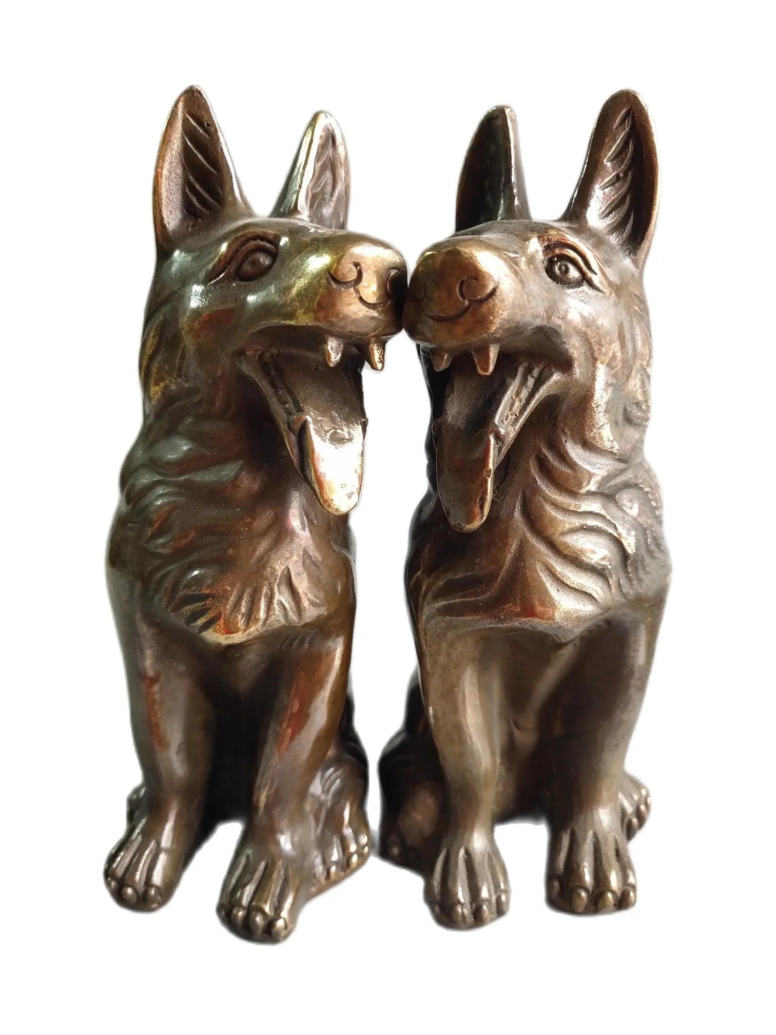 A pair of dog Chinese old Pure Copper statue sculpture Home decoration crafts Animal statue
A pair of dog Chinese old Pure Copper statue sculpture Home decoration crafts Animal statue