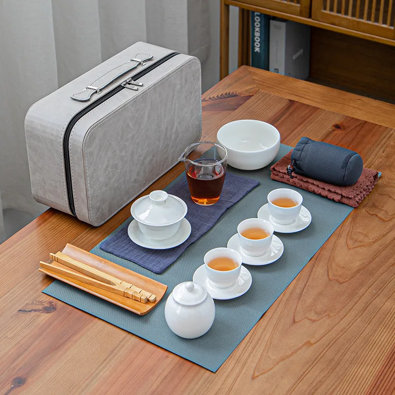 Tea art teacher tea art teaching tea set travel Kung Fu tea set lanolin jade white porcelain cover bowl tea cup gift
Tea art teacher tea art teaching tea set travel Kung Fu tea set lanolin jade white porcelain cover bowl tea cup gift