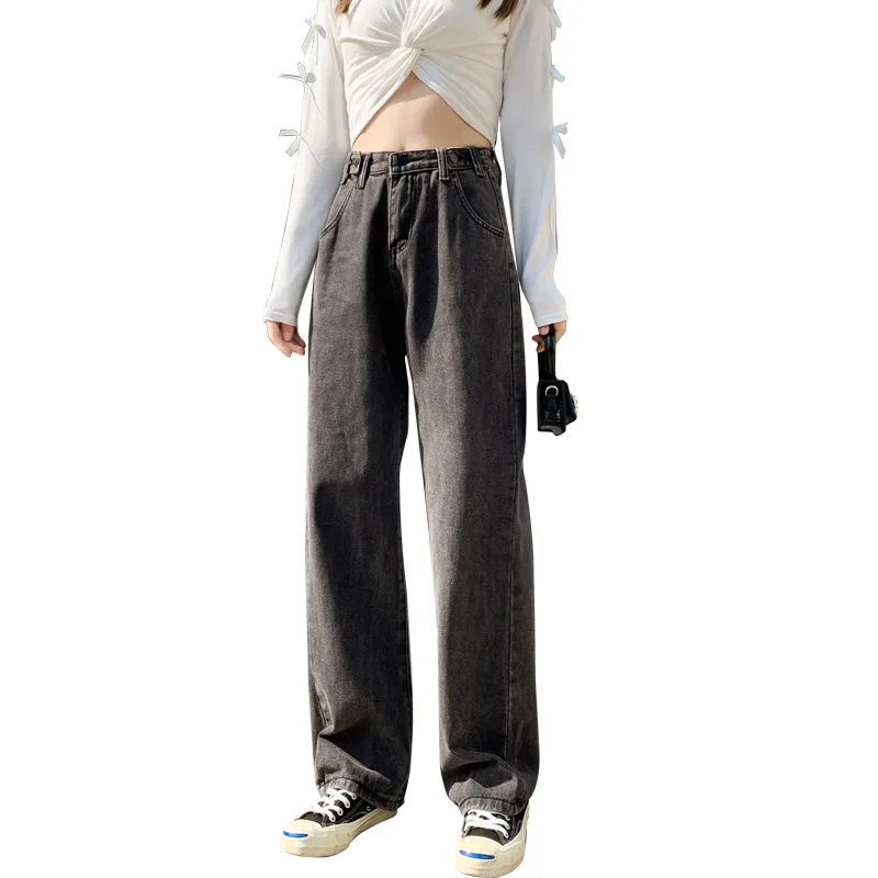 Straight high waist jeans woman denim pants Full Length trousers womens clothing plus size black jeans korean fashion streetwear
Straight high waist jeans woman denim pants Full Length trousers womens clothing plus size black jeans korean fashion streetwear