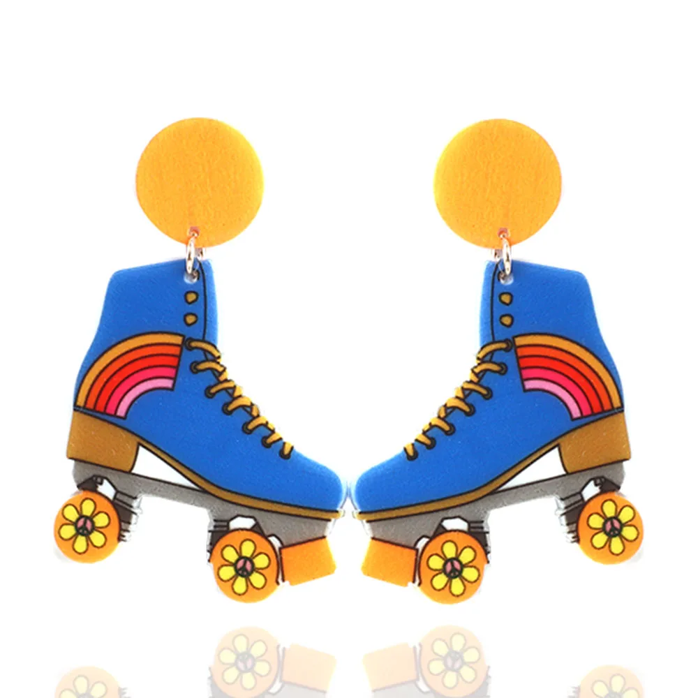 New Fashion Funny Roller Skate Acrylic Drop Earrings For Women Print Colorful Shoes Long Dangle Earrings Punk Party Jewelry Gift
New Fashion Funny Roller Skate Acrylic Drop Earrings For Women Print Colorful Shoes Long Dangle Earrings Punk Party Jewelry Gift